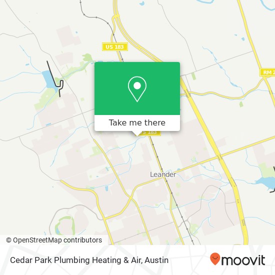 Mapa de Cedar Park Plumbing Heating & Air