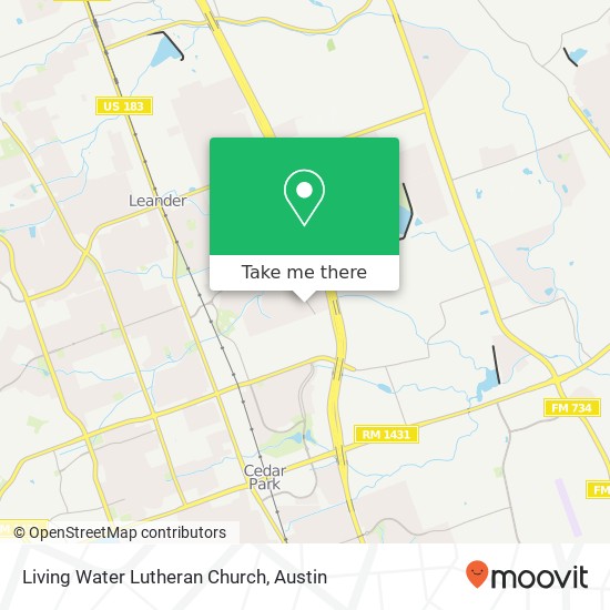 Mapa de Living Water Lutheran Church