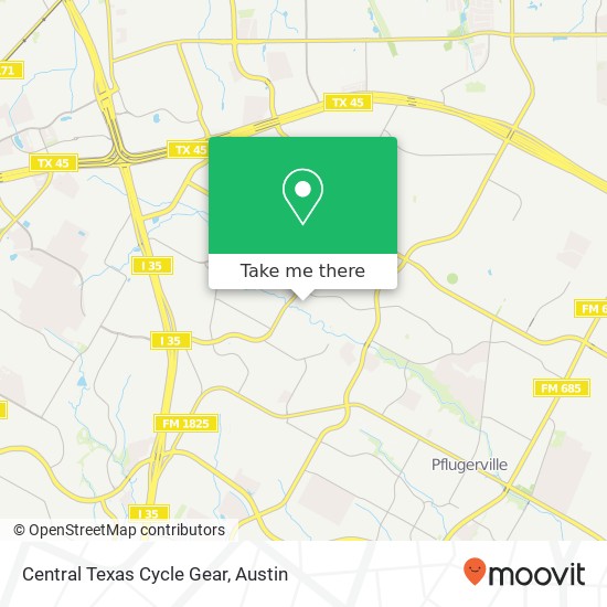 Central Texas Cycle Gear map
