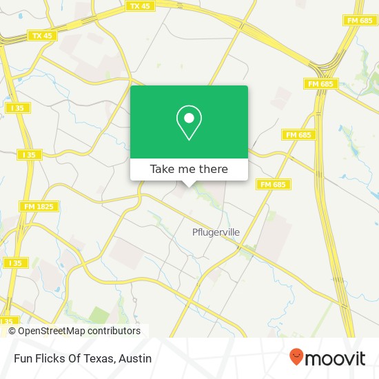 Fun Flicks Of Texas map