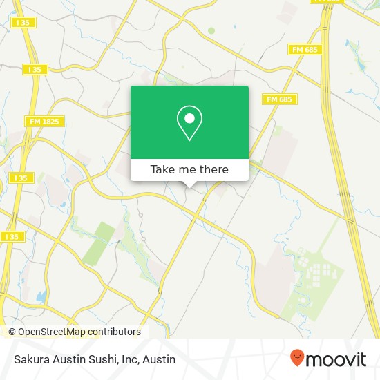 Mapa de Sakura Austin Sushi, Inc