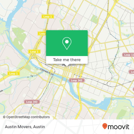 Mapa de Austin Movers