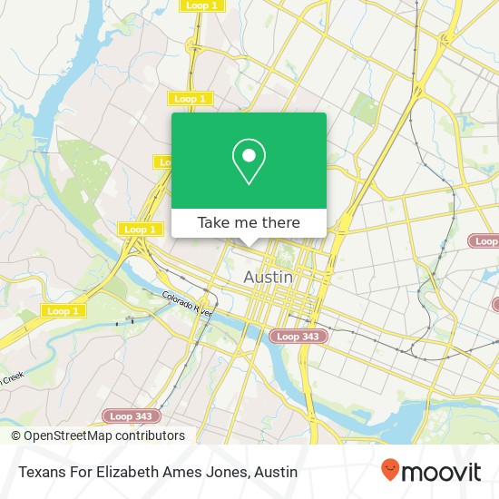 Texans For Elizabeth Ames Jones map