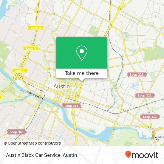Mapa de Austin Black Car Service