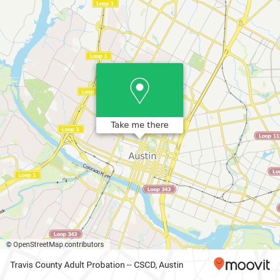 Travis County Adult Probation -- CSCD map