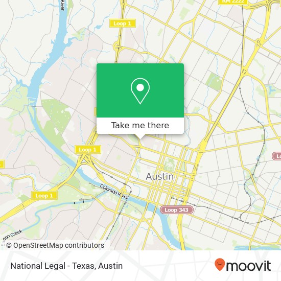 Mapa de National Legal - Texas