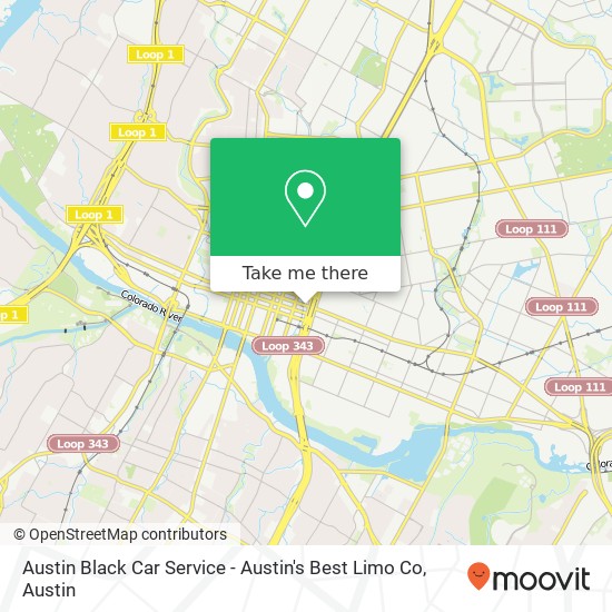 Mapa de Austin Black Car Service - Austin's Best Limo Co