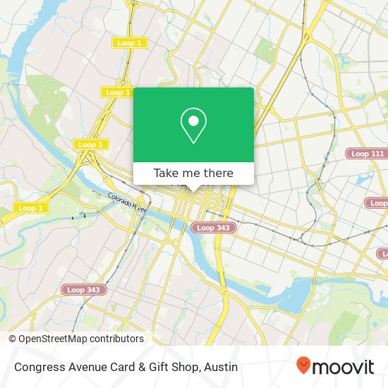 Congress Avenue Card & Gift Shop map
