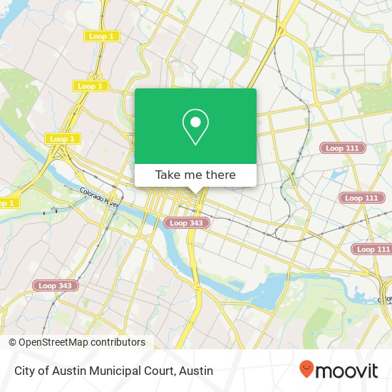 City of Austin Municipal Court map