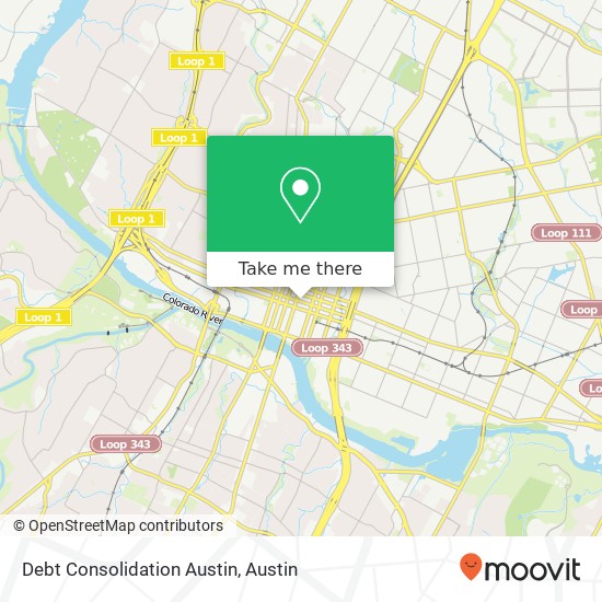 Debt Consolidation Austin map