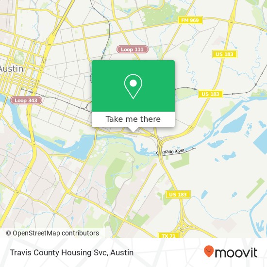 Travis County Housing Svc map