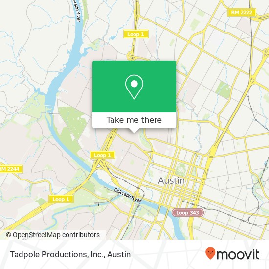 Tadpole Productions, Inc. map