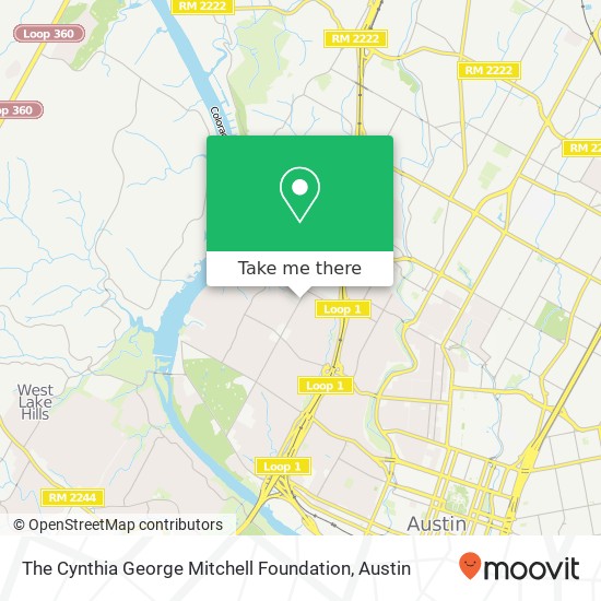 The Cynthia George Mitchell Foundation map