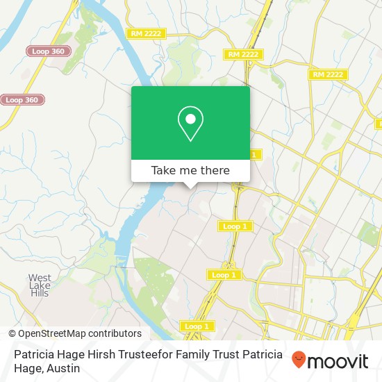 Patricia Hage Hirsh Trusteefor Family Trust Patricia Hage map