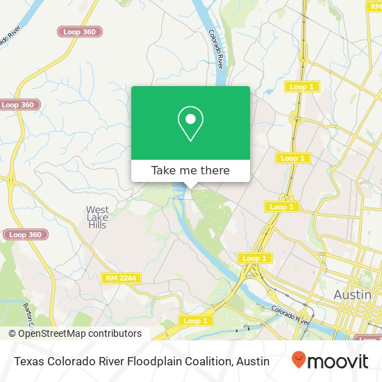 Texas Colorado River Floodplain Coalition map