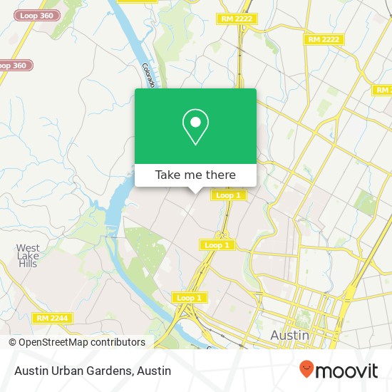 Mapa de Austin Urban Gardens