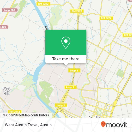 West Austin Travel map