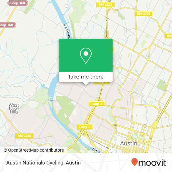 Mapa de Austin Nationals Cycling