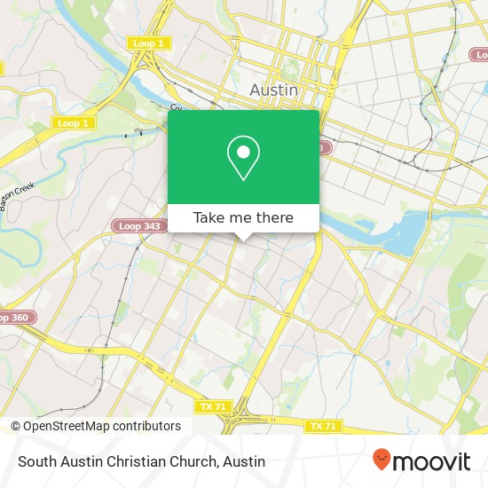 South Austin Christian Church map