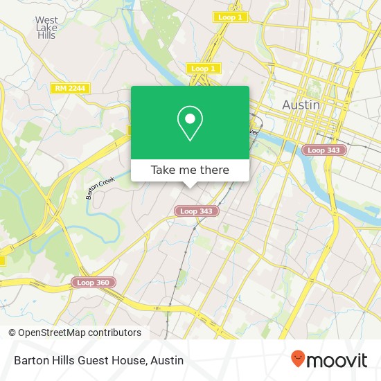 Barton Hills Guest House map