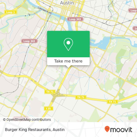 Mapa de Burger King Restaurants