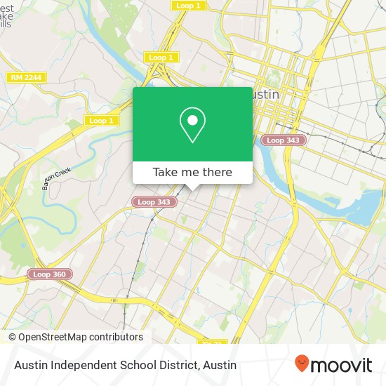 Austin Independent School District map