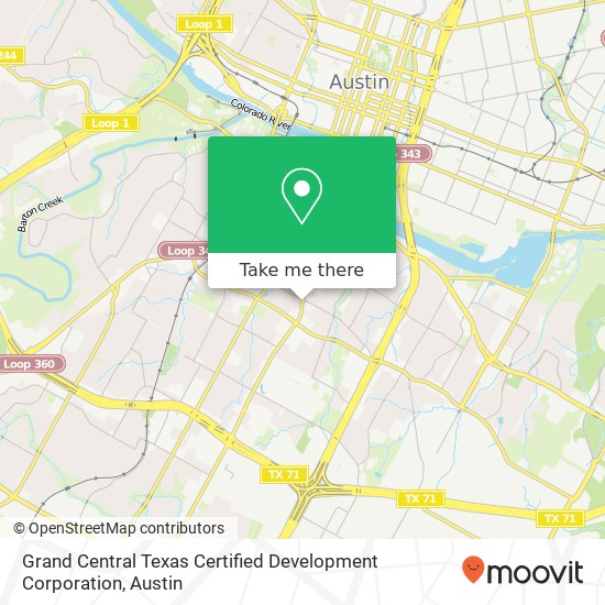 Mapa de Grand Central Texas Certified Development Corporation