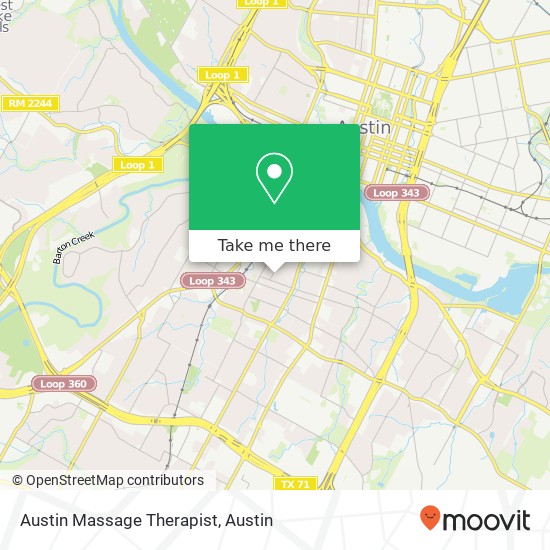 Austin Massage Therapist map