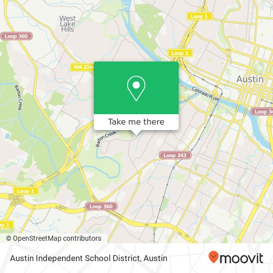 Austin Independent School District map