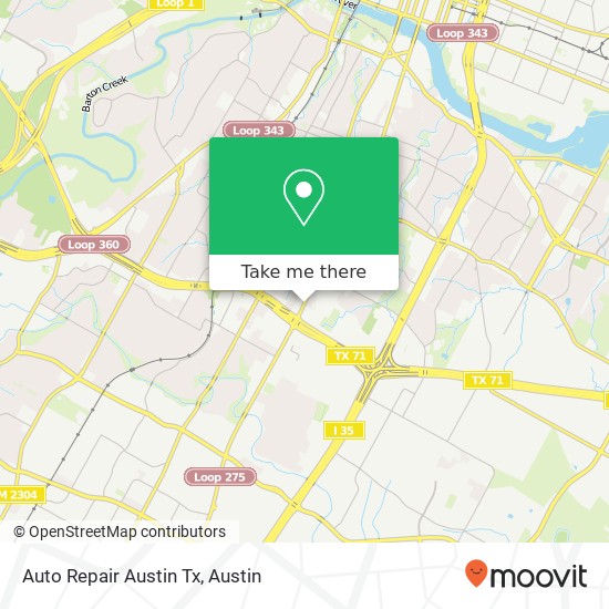 Auto Repair Austin Tx map