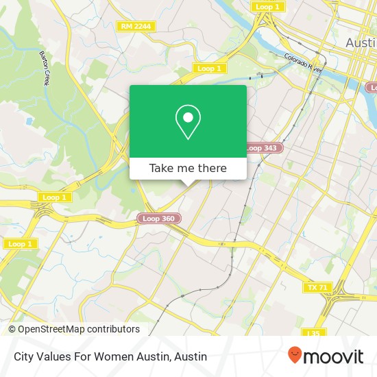 City Values For Women Austin map