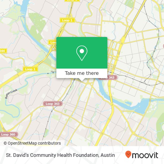 Mapa de St. David's Community Health Foundation