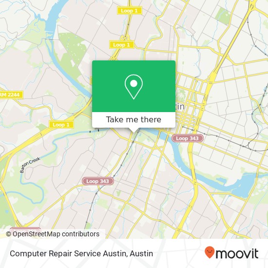 Mapa de Computer Repair Service Austin