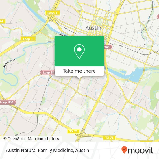 Austin Natural Family Medicine map