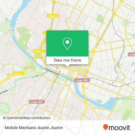 Mobile Mechanic Austin map