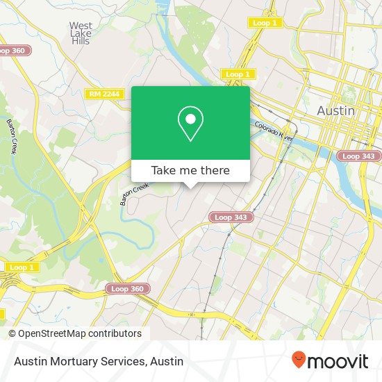 Austin Mortuary Services map