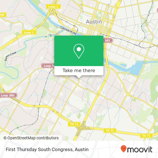 Mapa de First Thursday South Congress