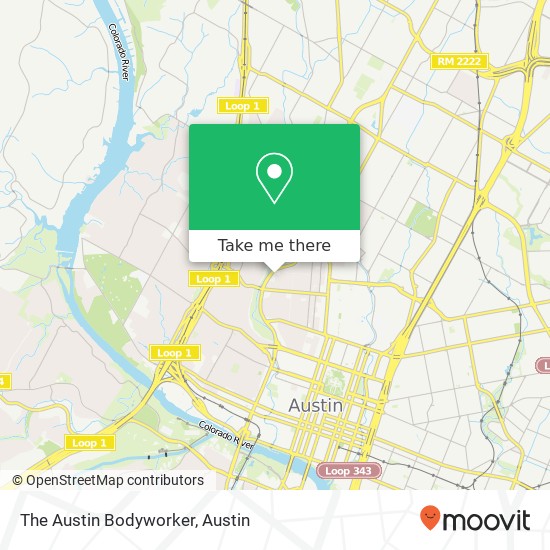 The Austin Bodyworker map