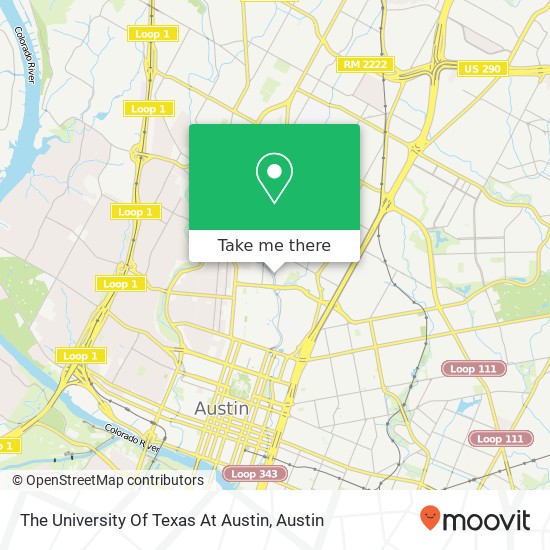 Mapa de The University Of Texas At Austin