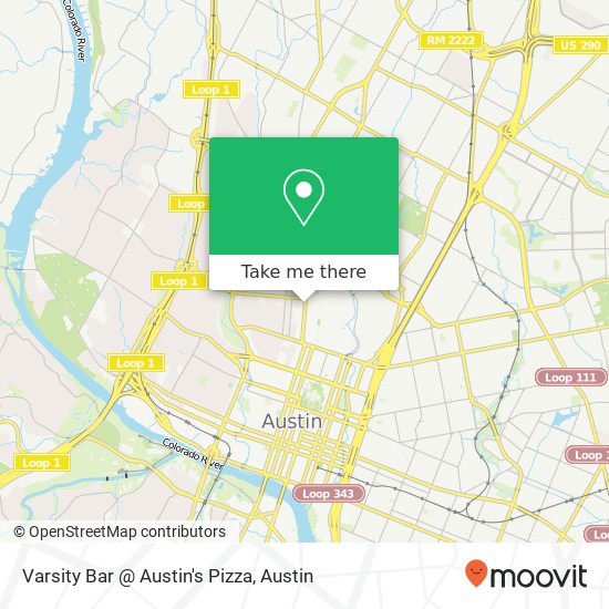 Mapa de Varsity Bar @ Austin's Pizza