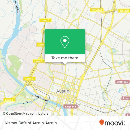 Kismet Cafe of Austin map