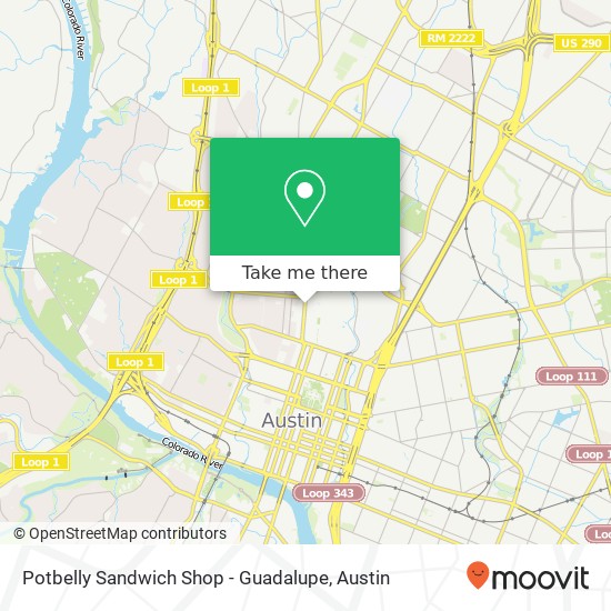 Mapa de Potbelly Sandwich Shop - Guadalupe