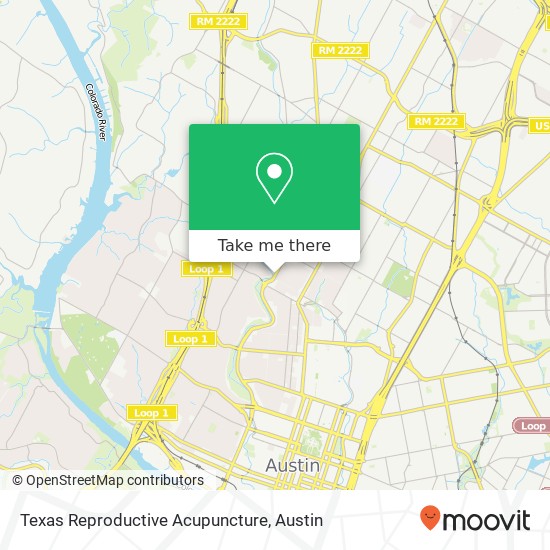 Mapa de Texas Reproductive Acupuncture