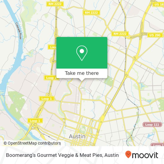 Mapa de Boomerang's Gourmet Veggie & Meat Pies