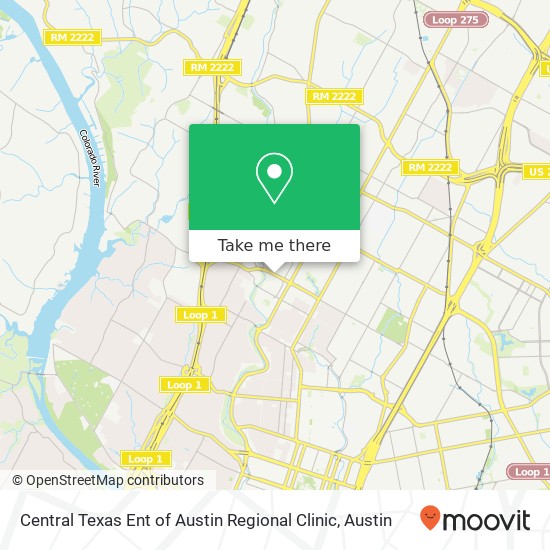 Mapa de Central Texas Ent of Austin Regional Clinic