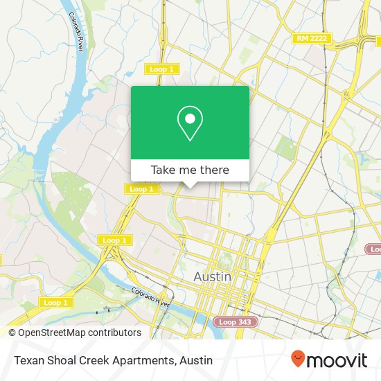 Texan Shoal Creek Apartments map