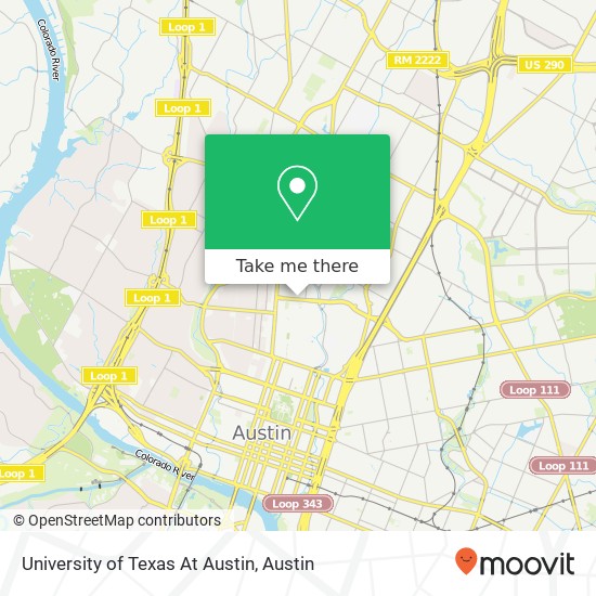 Mapa de University of Texas At Austin