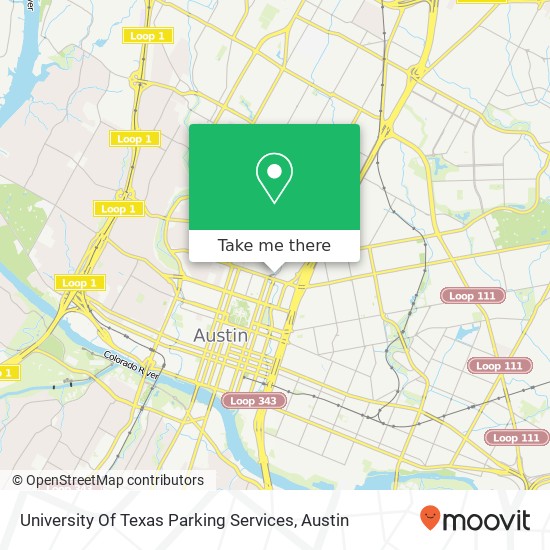 University Of Texas Parking Services map