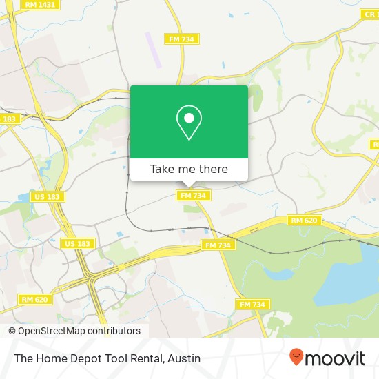 Mapa de The Home Depot Tool Rental