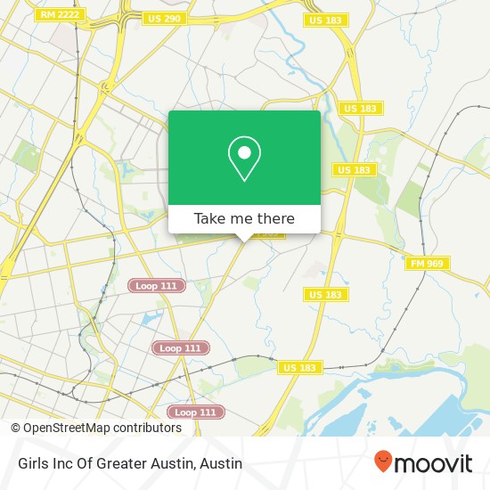 Mapa de Girls Inc Of Greater Austin
